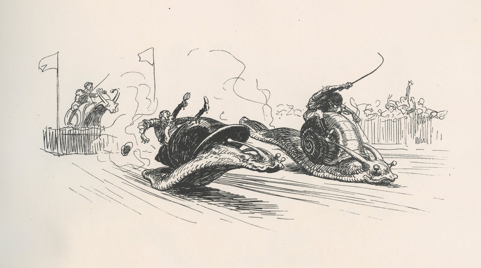 ILLUSTRATION ART HEINRICH KLEY FEEDS POMEGRANATE SEEDS TO THE MUSE