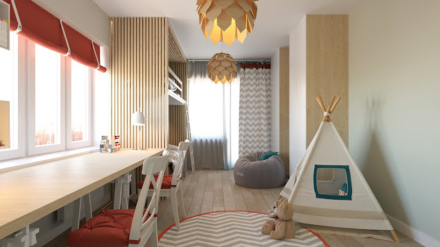 apartamento decorado 90 m² com decor clean, madeira e turquesa. Blog Achados de Decoração