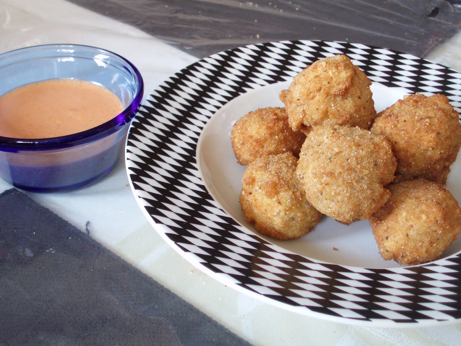 Open Mouth Insert Food MixnMatch Fried Quinoa Bites with KaPow Sauce