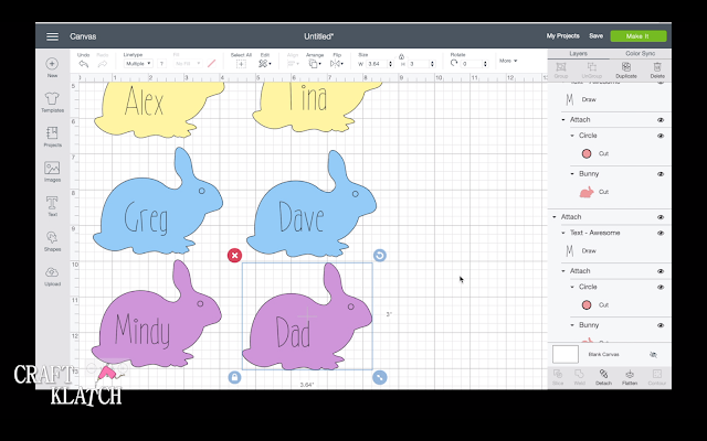 Learn how to use your Cricut cutting machine to make Easter Bunny Place Cards in this craft tutorial! #bunny #Easter #EasterBunny #eastercrafts #crafts #crafting #diy #cricut @Cricut #placecards