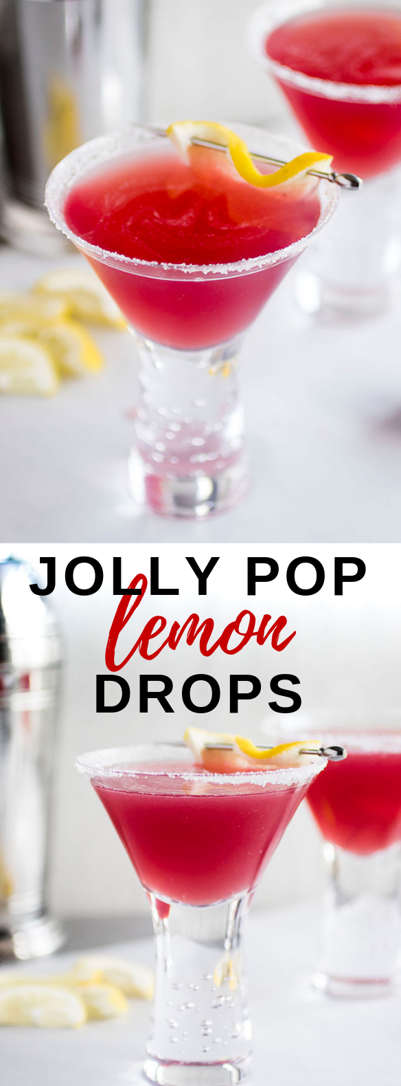 LEMON DROP JOLLY POPS #drinks #mixeddrink