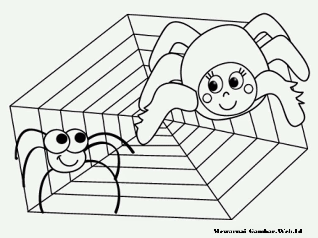 Mewarnai Gambar Laba-Laba Mewarnai Gambar