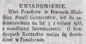 Wsie regionu sieradzkiego Poradzew