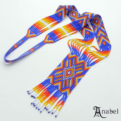купить яркое этническое украшение индейский гердан уичоль Anabel 