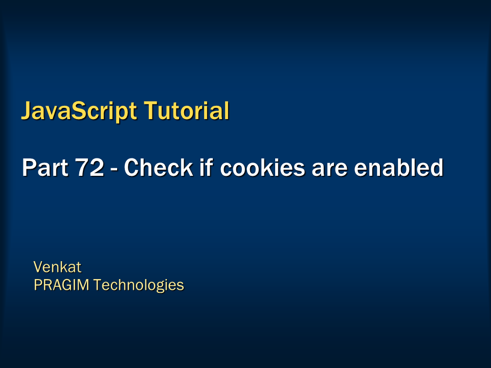 Sql server, and c video tutorial How to check if cookies are enabled