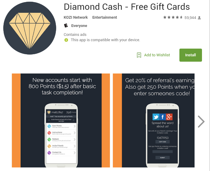 Diamond cash