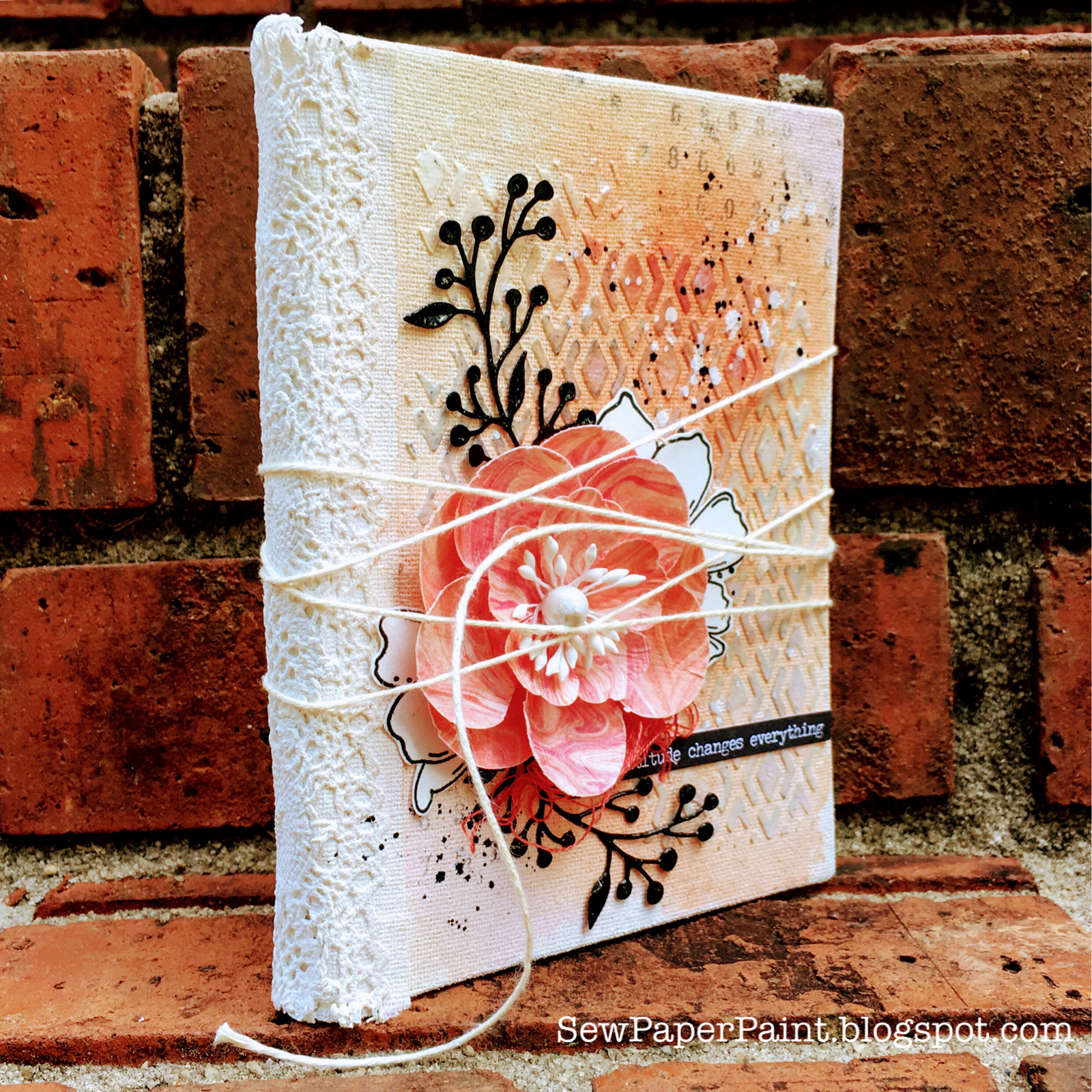 SewPaperPaint Handmade One Page Watercolor Journal Tutorial