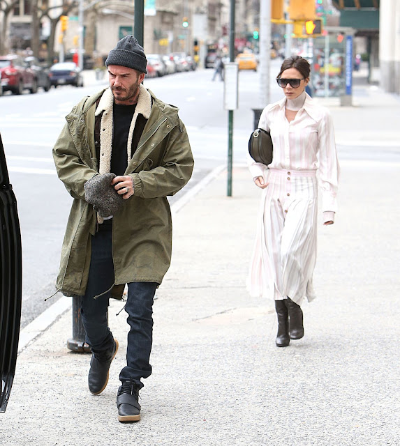 Victoria Beckham and David Beckham Clicked in New York