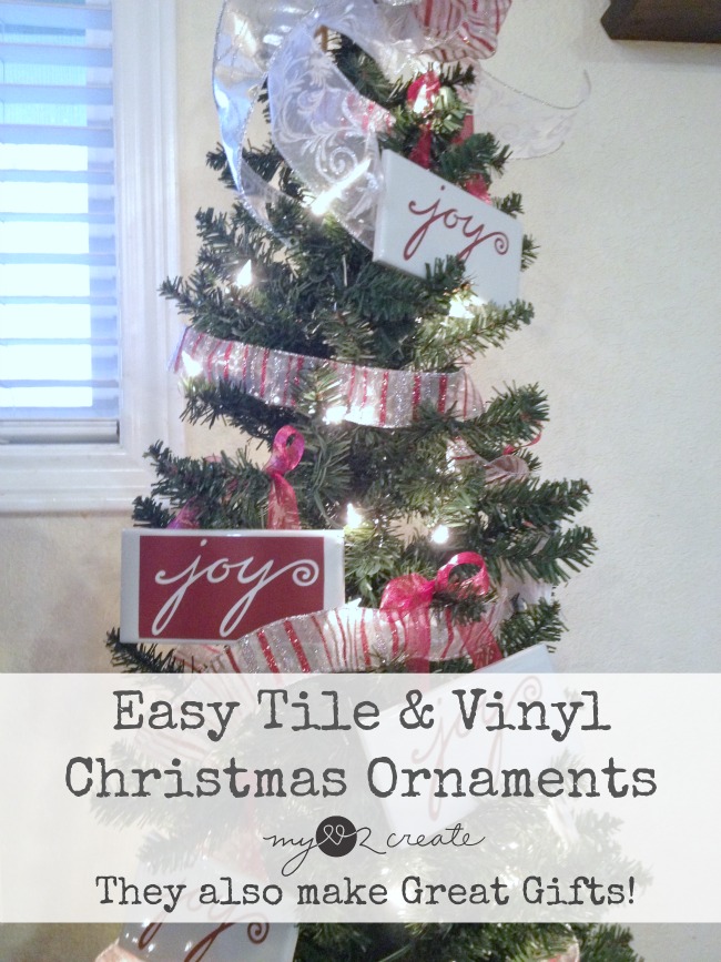 Easy Tile and Vinyl Christmas Ornaments, Christmas Gifts MyLove2Create