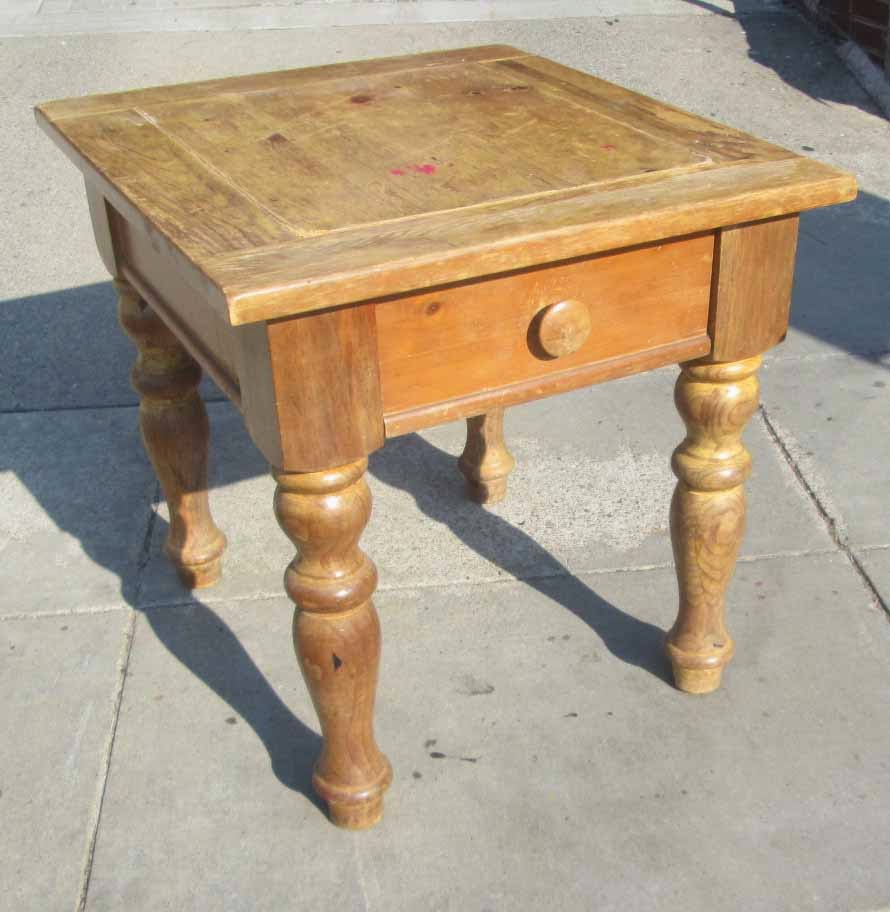UHURU FURNITURE & COLLECTIBLES SOLD Single Pine End Table 25