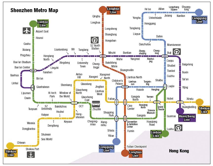Карта метро шэньчжэнь