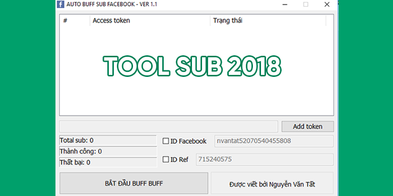 Share Tool Buff Sub - Follow Của NVT 2018