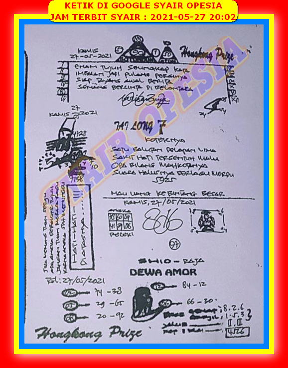 1 New Message Kode Syair Hongkong 27 Mei 2021 Forum Syair Togel Hongkong Singapura Sydney