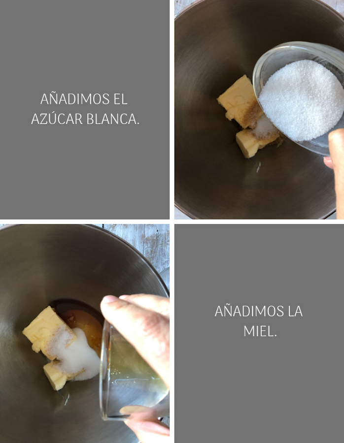 Preparación Bundt cake de cereales con miel