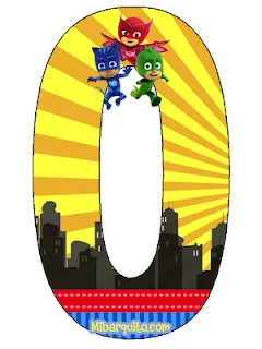 Alfabeto de PJ Masks en la Ciudad. PJ Masks Alphabet. 