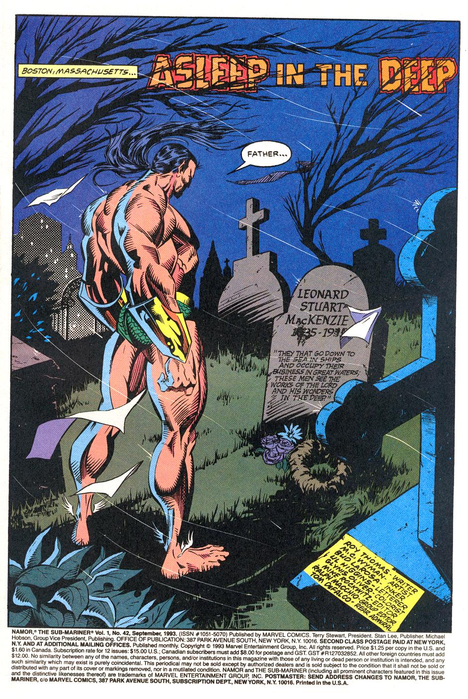 Read online Namor, The Sub-Mariner comic -  Issue #42 - 2