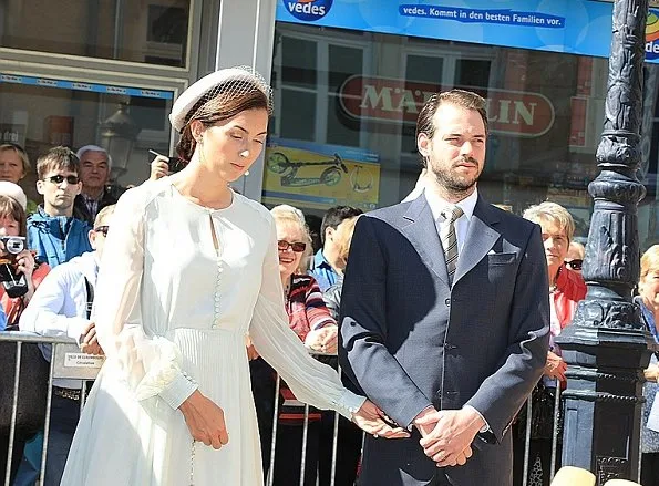 Grand Duke Henri and Grand Duchess Maria Teresa, Prince Guillaume and Princess Stéphanie, Prince Félix and Princess Claire at Pontifical Mass