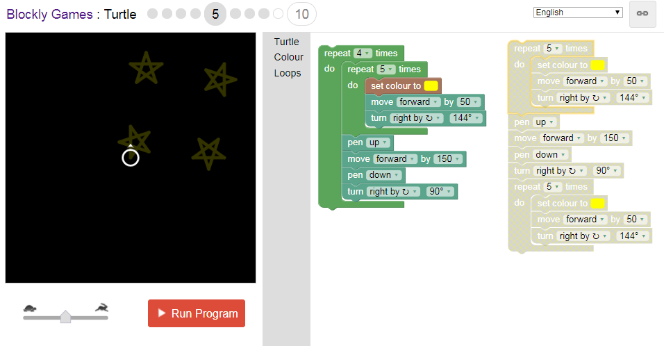 發現者號: blockly-games answer