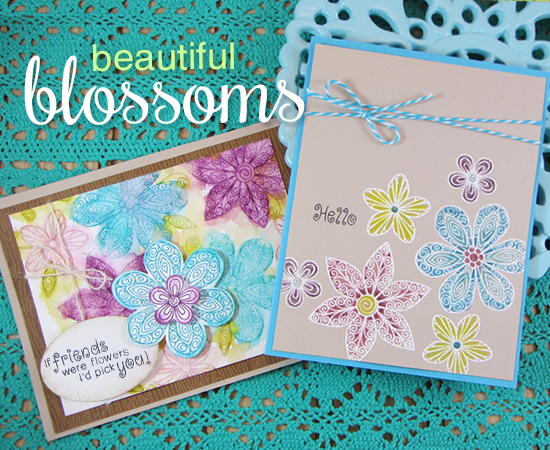 Flower Cards by Jennifer Jackson | Beautiful Blossoms stamp set by Newton's Nook Designs