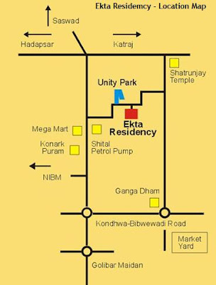 Ekta Residency Kondhwa, Pune - Location Map