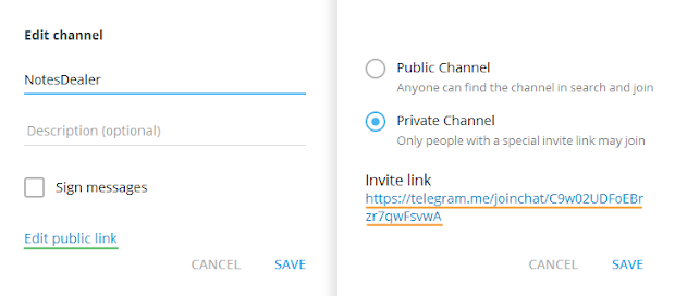 Invite link (ссылка joinchat)
