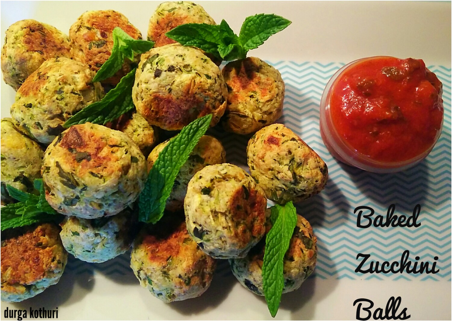 Healthy Side of Indian Cooking Baked Zucchini Balls