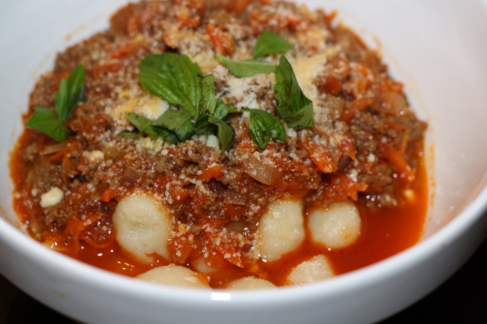 what's for dinner?: gnocchi with quick meat sauce... 30 minutes