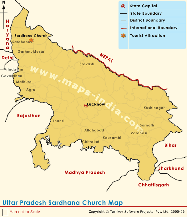 Meerut In Up Map The Church Basilica Of Our Lady Of Graces (1820) - That Muslim Begum Built  Near Meerut, Up, India
