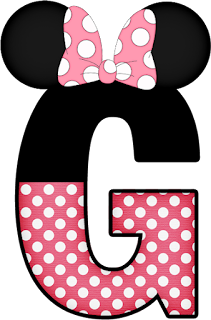 Abecedario a lo Minnie en Rosa con Lunares Blancos. Minnie Style in Pink Alphabet.