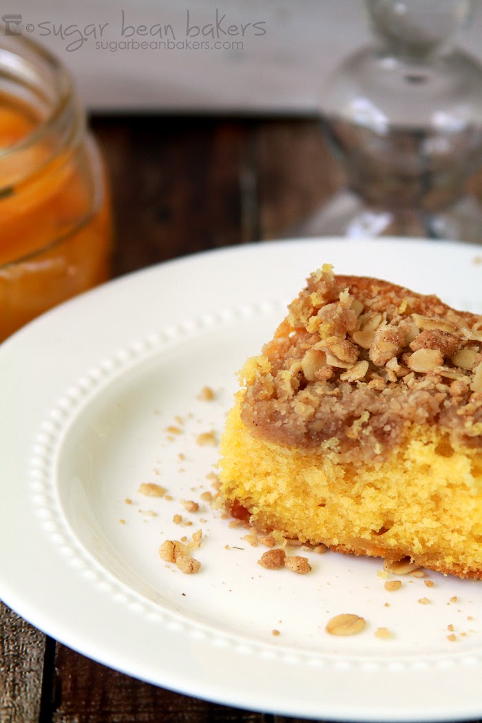 Peach Coffee Cake With Reduced Sugar Peach Coffee Cake With Reduced Sugar