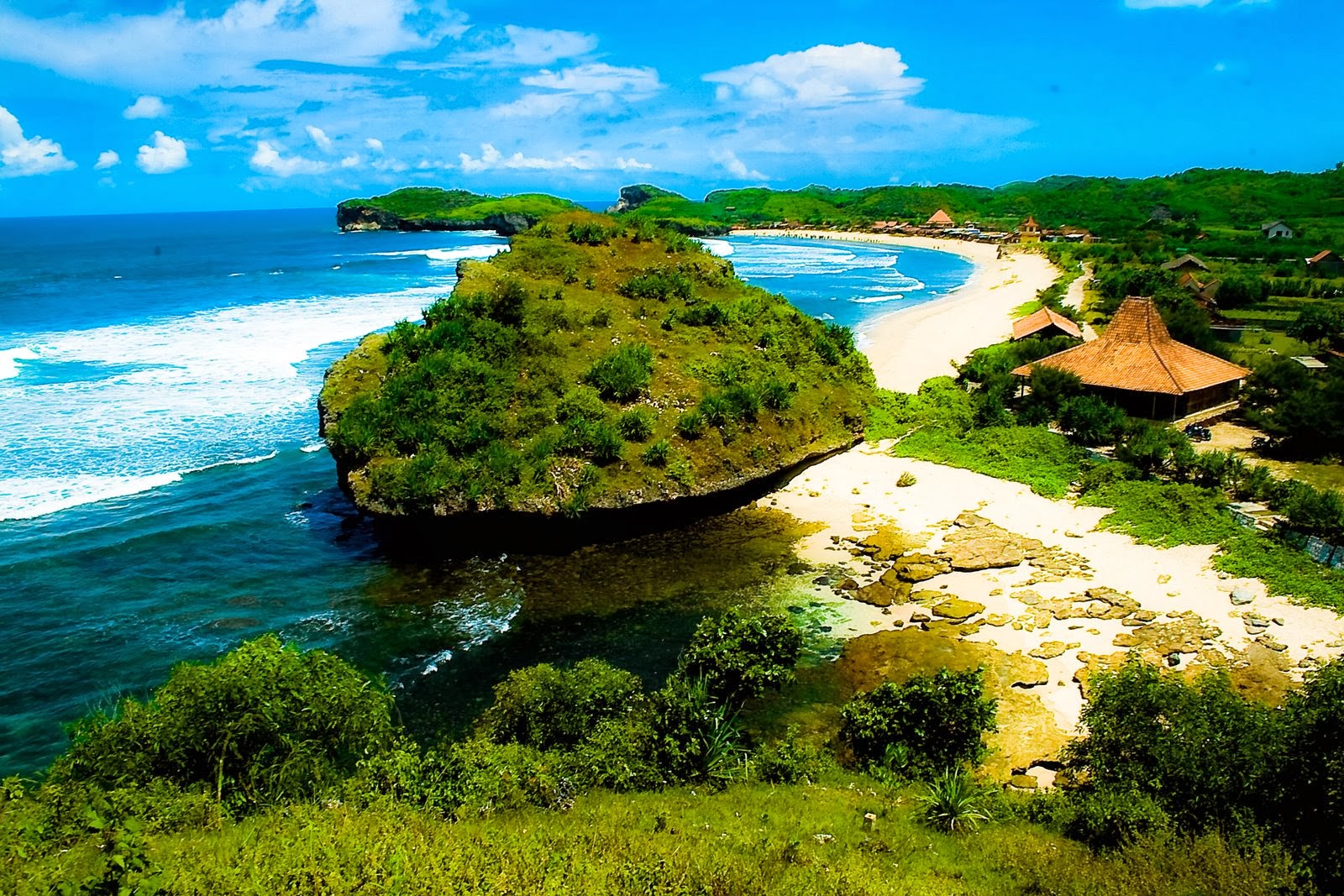  Indonesia  jogjakarta beauty beach  sadranan beach  