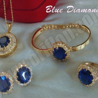 set perhiasan diamond tunggal