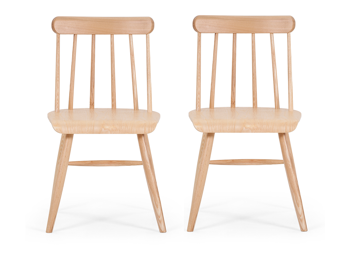 Scandinavian ash wood dining room chairs