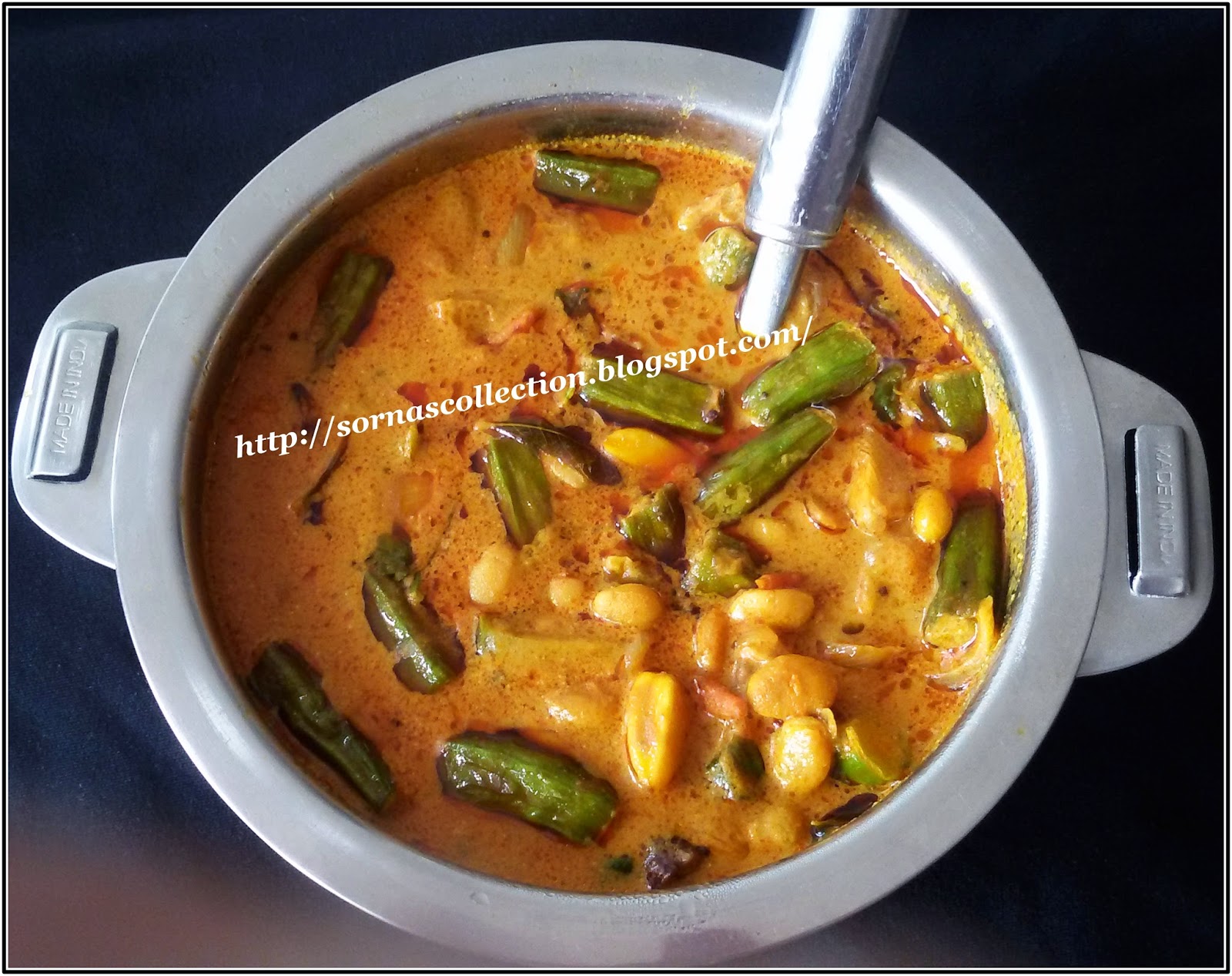 My Recipes FIELD BEANS & LADIES FINGER CURRY ( MOCHA KOTTAI & VENDAKA