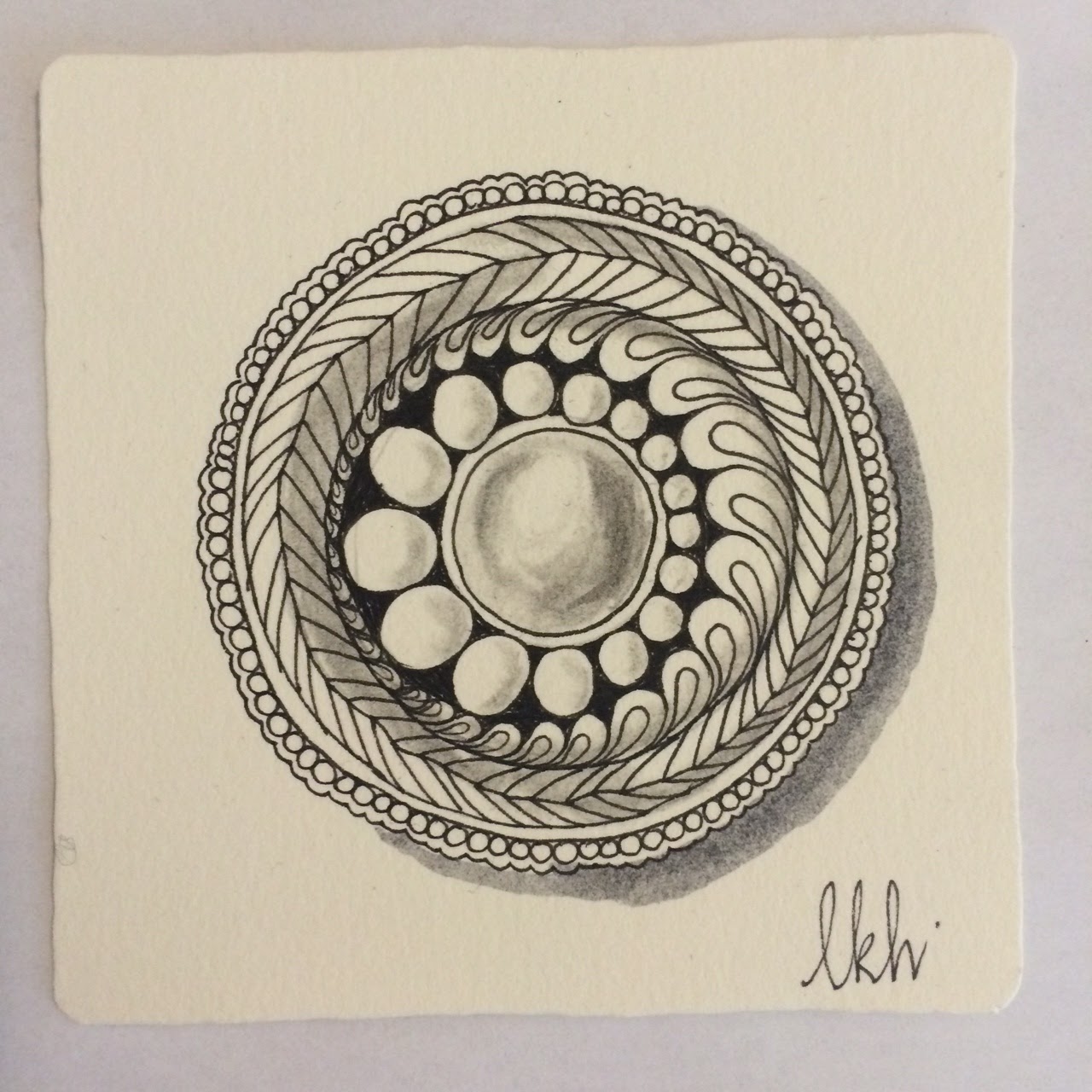 Intersecting Circles Pattern Art Zentangle Doodle Art Letters