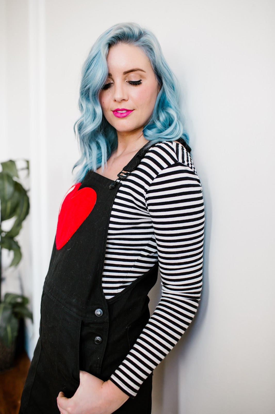 Blue Hair, ASOS, Valentine's Day Outfit, LipSense