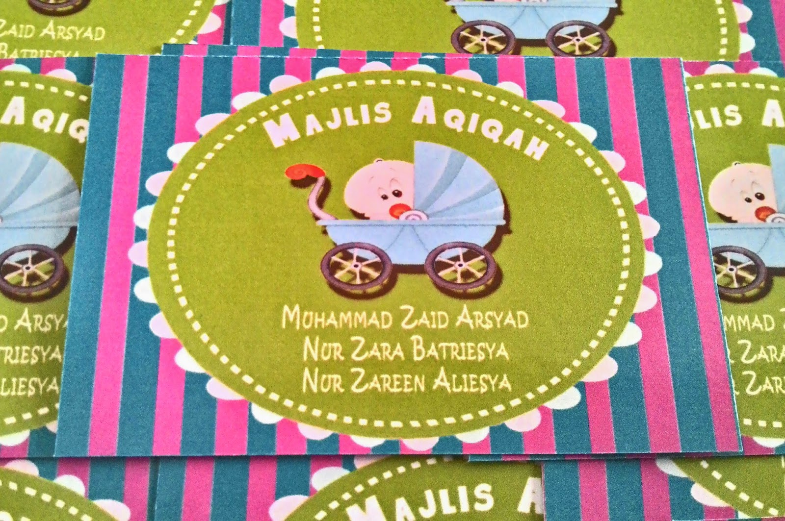 R&Zgift Sticker untuk Majlis Khatam Quran / Aqiqah / Birthday