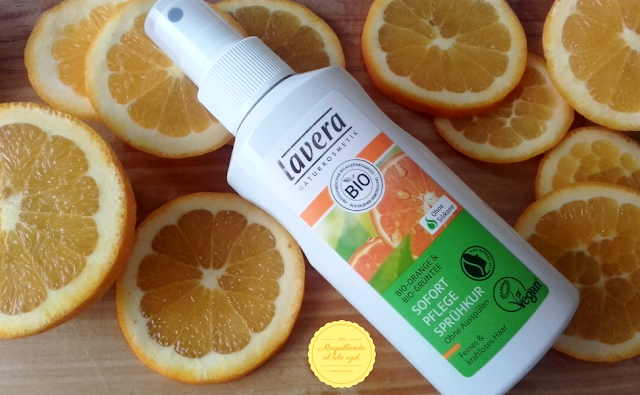 spray capilar de tratamiento inmediato con naranja bio de Lavera