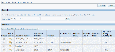 Show relevant customers in Project Management assigned to the Operating ...
