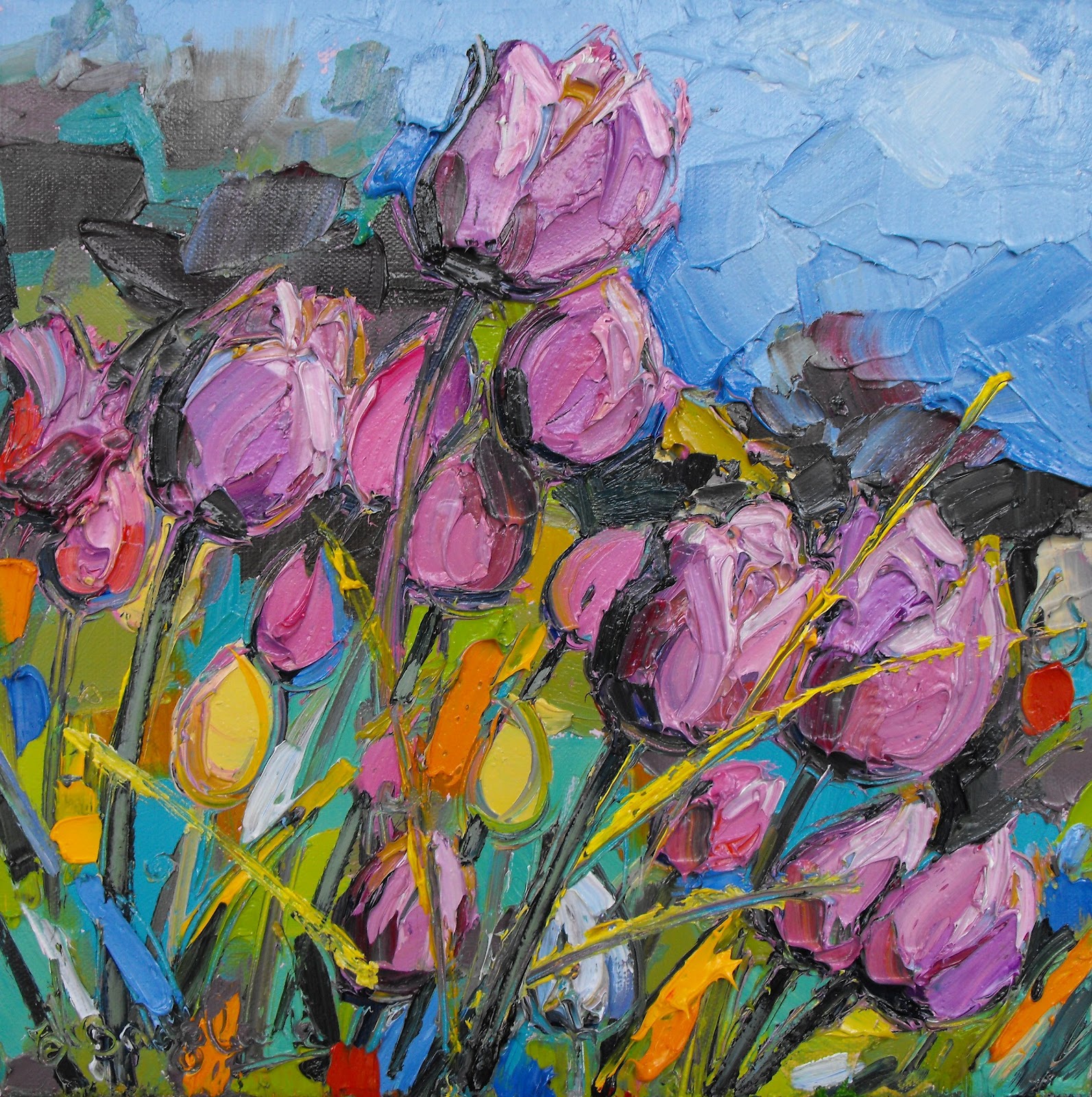Judith I Bridgland: Painting Tulips