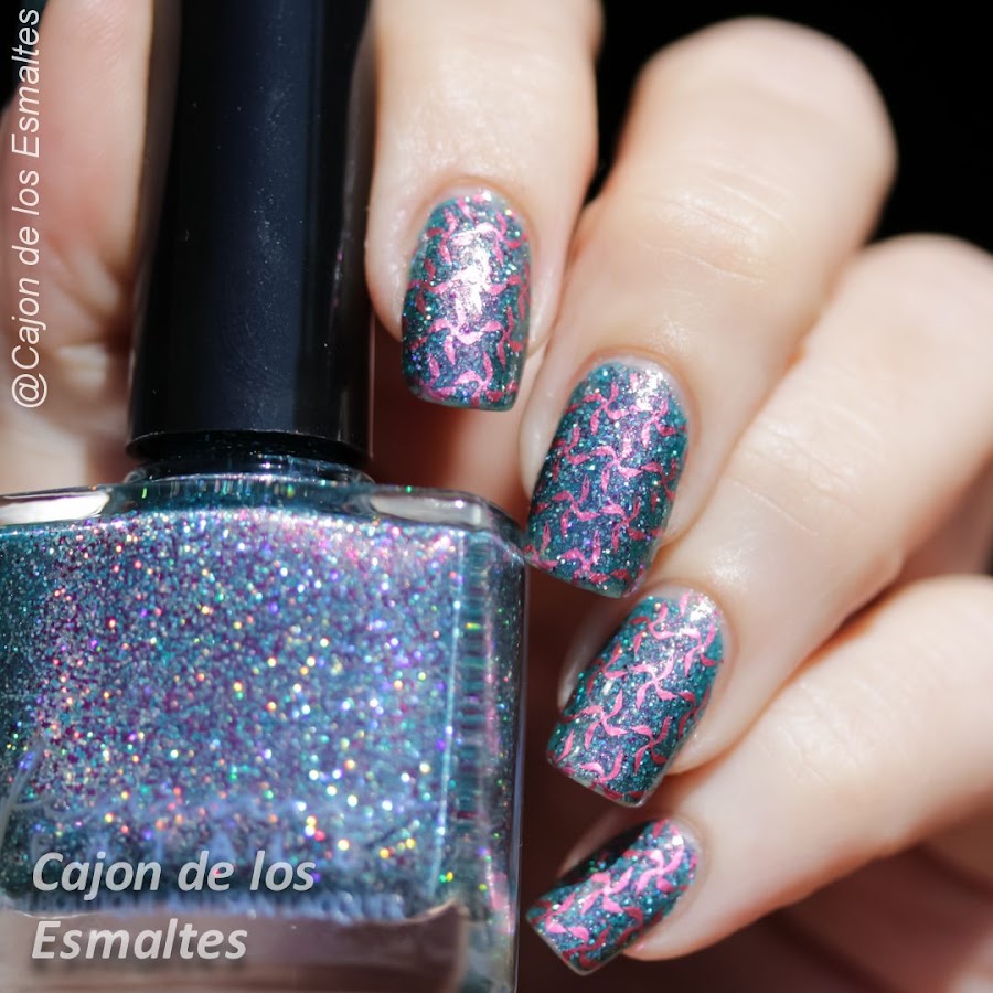Estampado de uñas con diseños geométricos - Placa JQ-L01