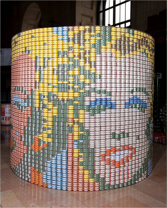 canstruction food can sculptures