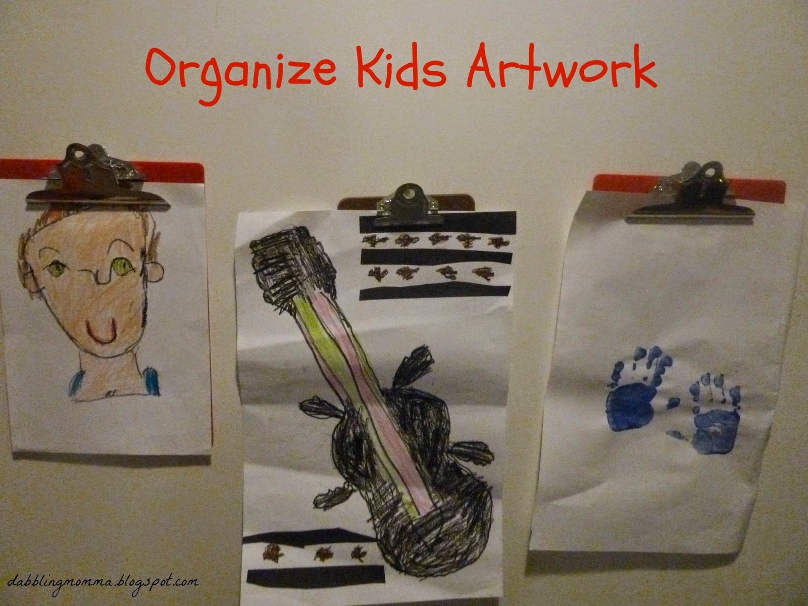 Organizing Schoolwork at Home - How to Organize Your Childrens' Art