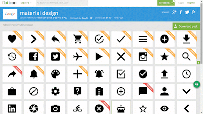 Những trang web tải miễn phí Material Design Icons