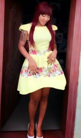 923647236614620432 284428040 edit Photos: Tonto Dikeh lovely in yellow doll dress