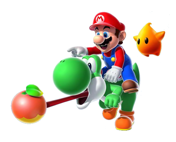 Originalmente, Mario socava a cabeça de Yoshi em 'Super Mario World