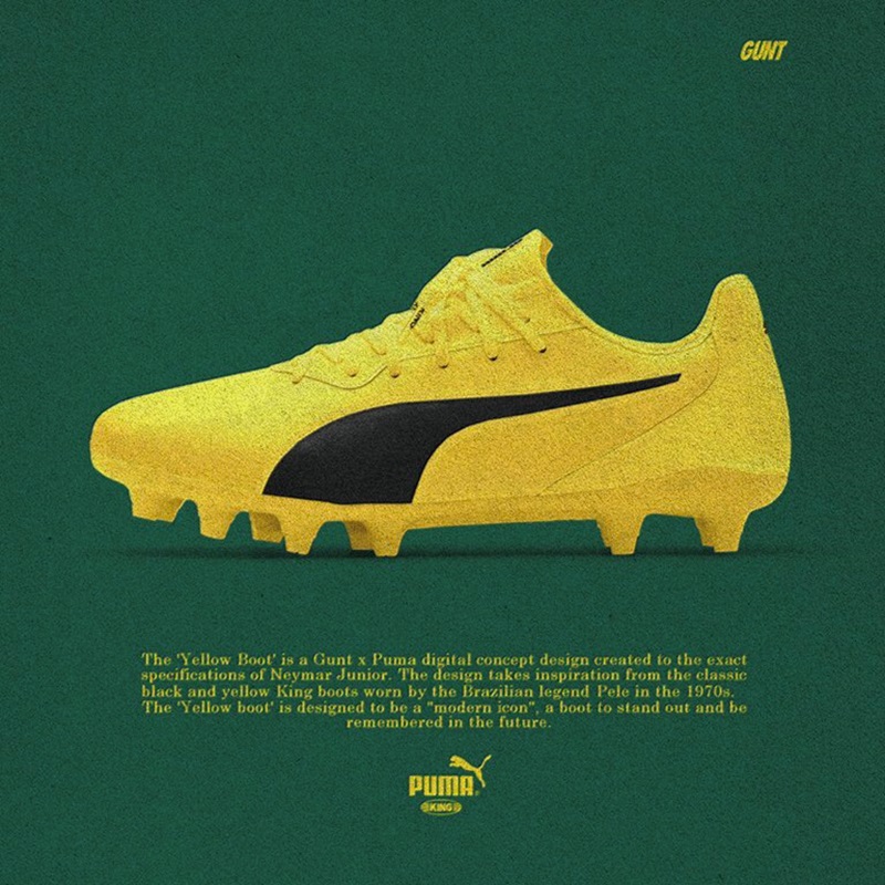 Pele Inspired: Yellow King Platinum Neymar Signature Concept Boots By Gunt22 - Headlines