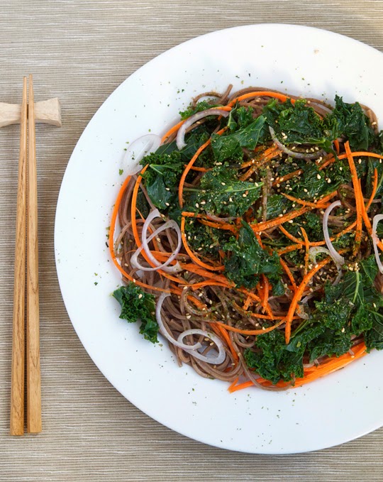 Kale and Sesame Soba Noodles Easy Recipes Blog