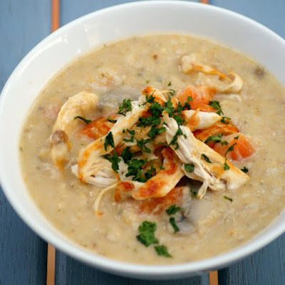 Healthy Creamy Chicken and Rice Soup Recipe
