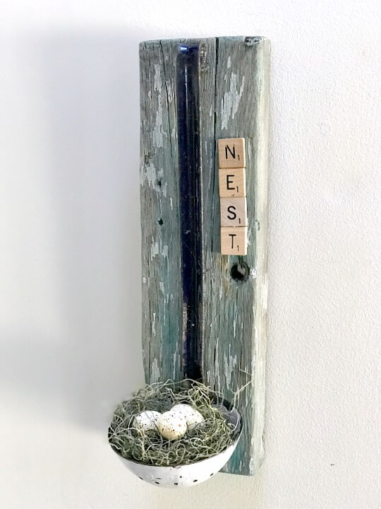 Spring Nest in an Enamelware Ladle